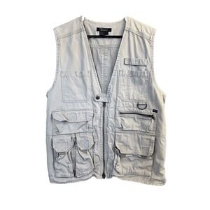5.11 Tactical Series Men's Khaki Utility Vest Multi Pocket‎ Size Large 80001 EUC
